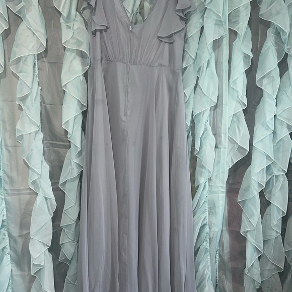 CELEBRATE DB STUDIO
Dress with Flutter Sleeve Full Skirt (dusty blue) - Picture 2 of 5